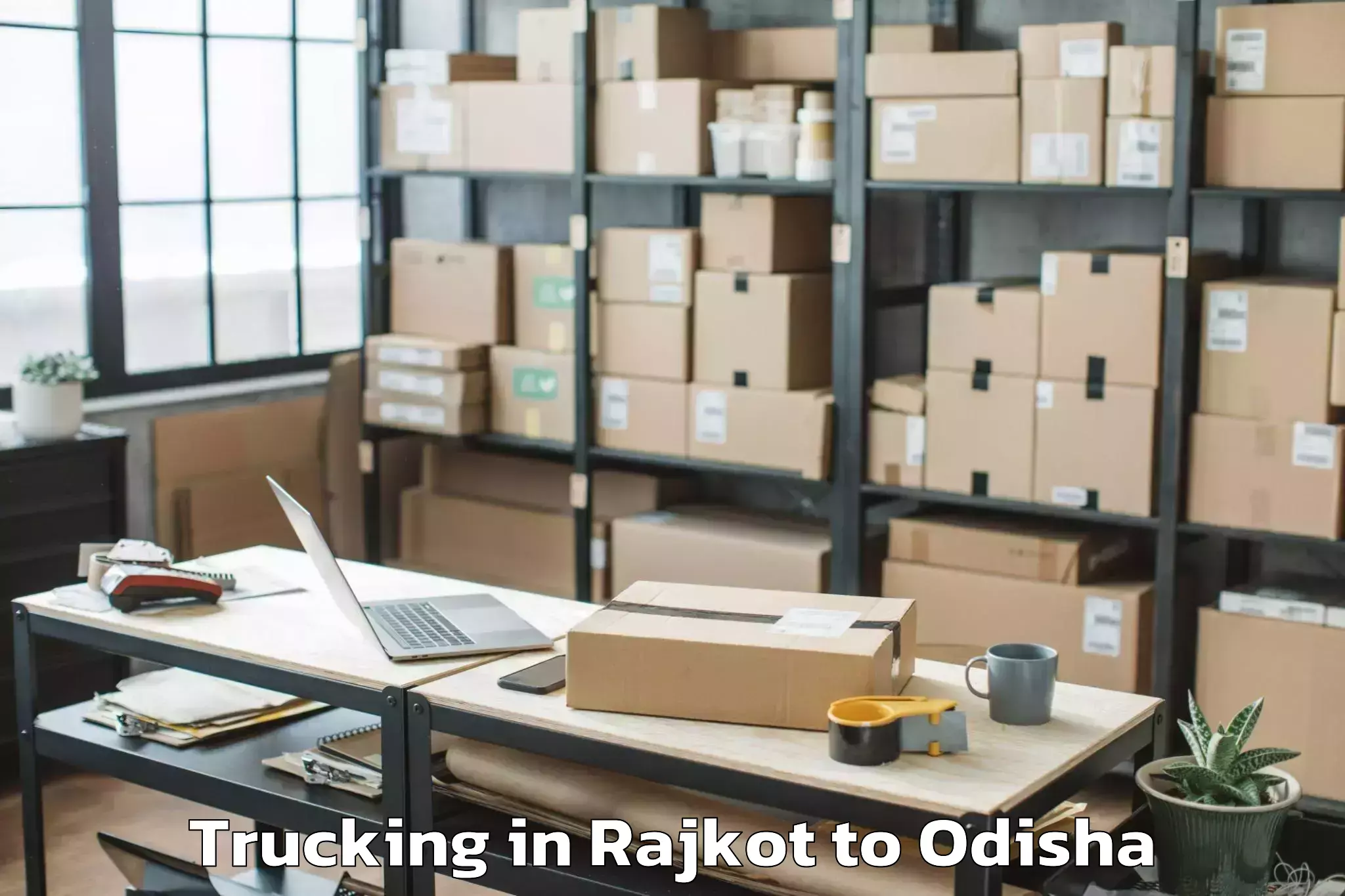 Book Rajkot to Bhatli Trucking Online